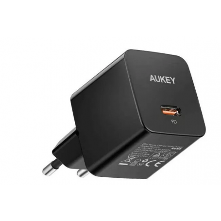 AUKEY PA-Y20S Black Mini  ładowarka sieciowa 1xUSB-C 20W PD Power Delivery