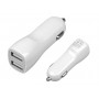Ładowarka samochodowa dual USB 2.1A biała