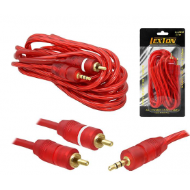 Przyłącze 2xCINCH x jack 3,5mm czerwone 1.5m 