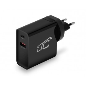 Ładowarka sieciowa LTC LXQC25 MAX QC 3.0 PD 65W USB QC 3A GN.EU/USA czarna