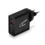 Ładowarka sieciowa LTC LXQC25 MAX QC 3.0 PD 65W USB QC 3A GN.EU/USA czarna