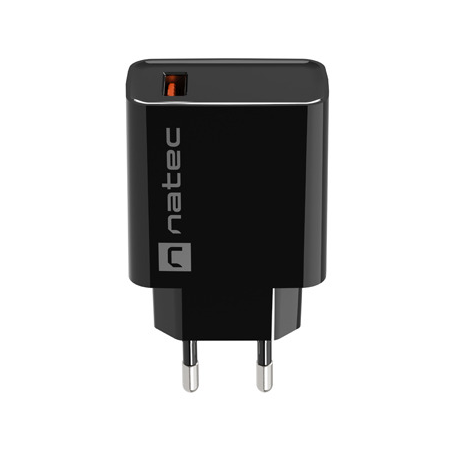 Ładowarka sieciowa Natec Ribera 1x USB-A 18W Czarna