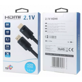 Przyłącze HDMIxHDMI TB 3m Premium 8K  Czarny 