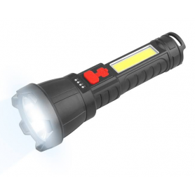 Latarka ręczna LTC LXLL99 LED 3W LED, 2W COB, AKUMULATOR Li-lon 800 mAh, MICRO USB.