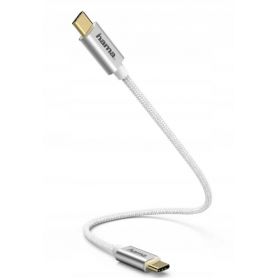Przyłącze  Hama  USB typ C xUSB typ C  0,2m Biały