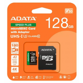 Karta pamięci microSD 128GB ADATA Speed Plus UHS1 U3 V30 A2 180/160 MB/s