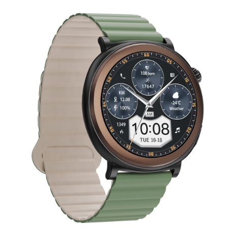 Smartwatch GlacierX Theron Black + Pasek GX-T248