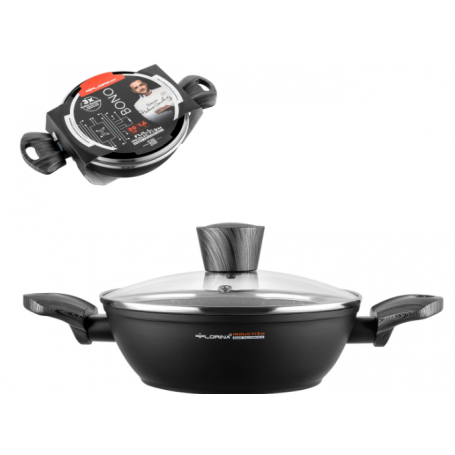 Garnek aluminiowy BONO 1,6l 20cm niski z pokrywką