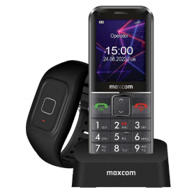 Telefon MAXCOM MM735 Czarny + opaska SOS