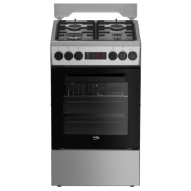 BEKO kuchnia FSMT 52320DXON gazowo-elektryczna z rożnem obrotowym