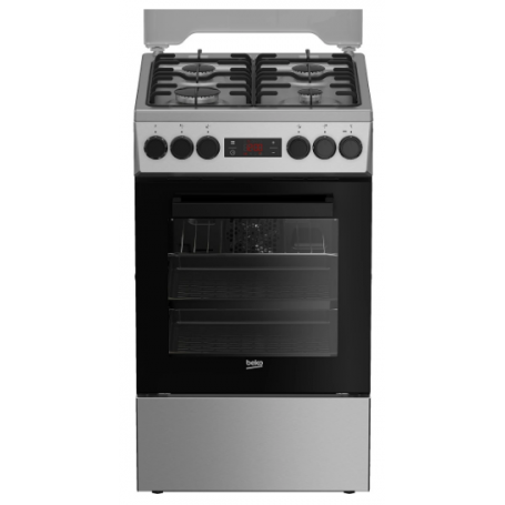 BEKO kuchnia FSMT 52320DXON gazowo-elektryczna z rożnem obrotowym